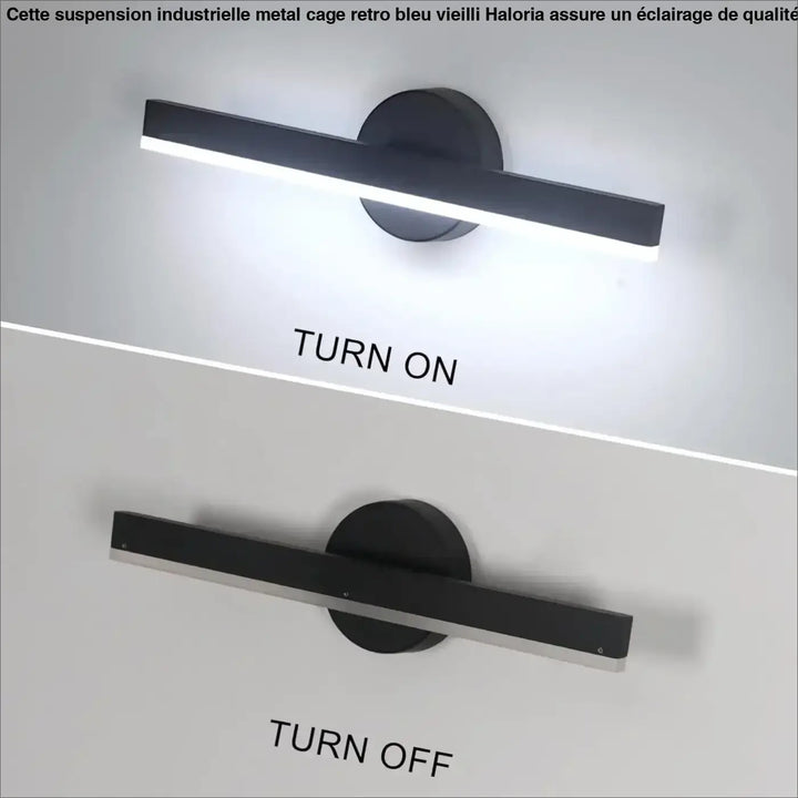 Applique Murale LED Design Élancé Minimaliste Noir Intérieur

