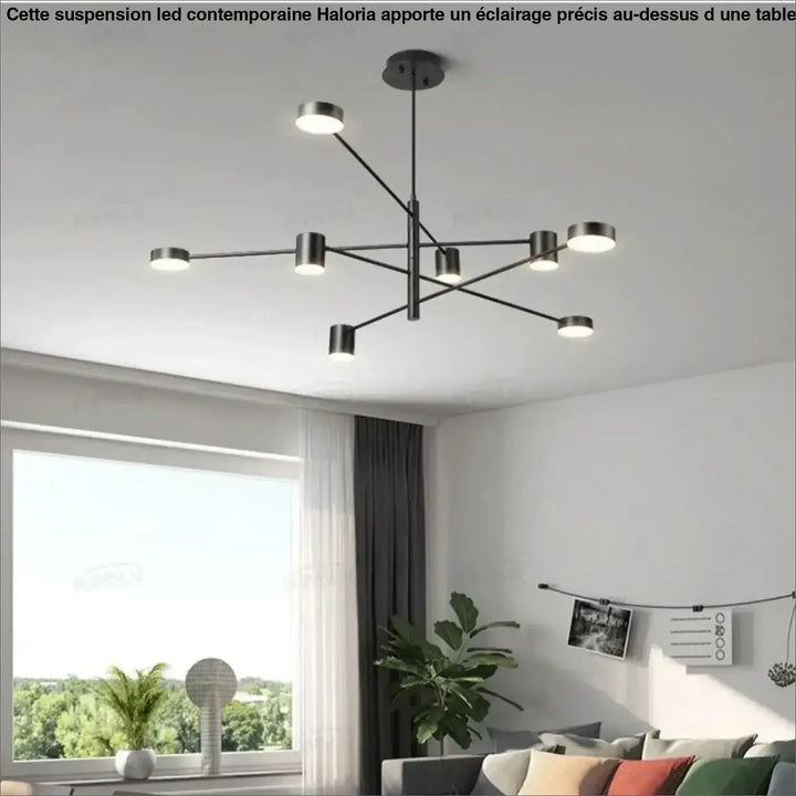 Suspension moderne à bras multiples et spots LED