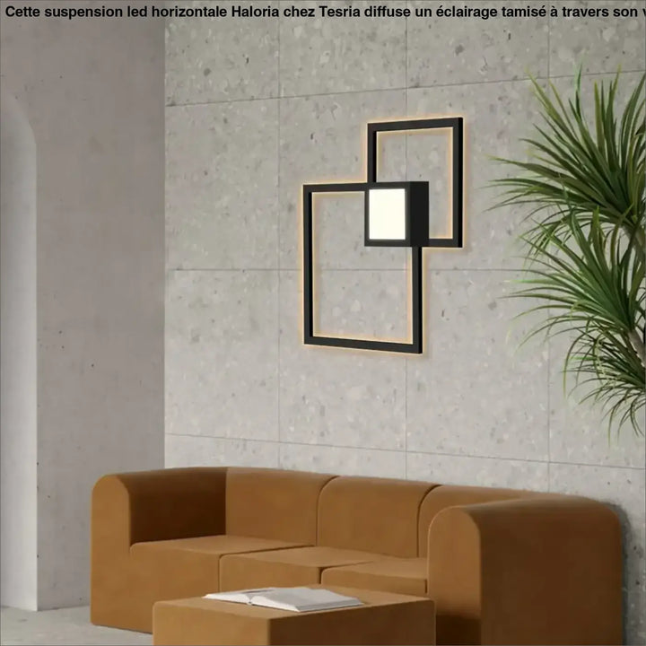Applique murale led à formes carrées contemporaines au style chic