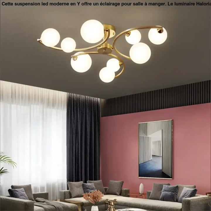 Designer Glass Ceiling Lamp Suspension Pendant Light for Living Dining Room Bedroom