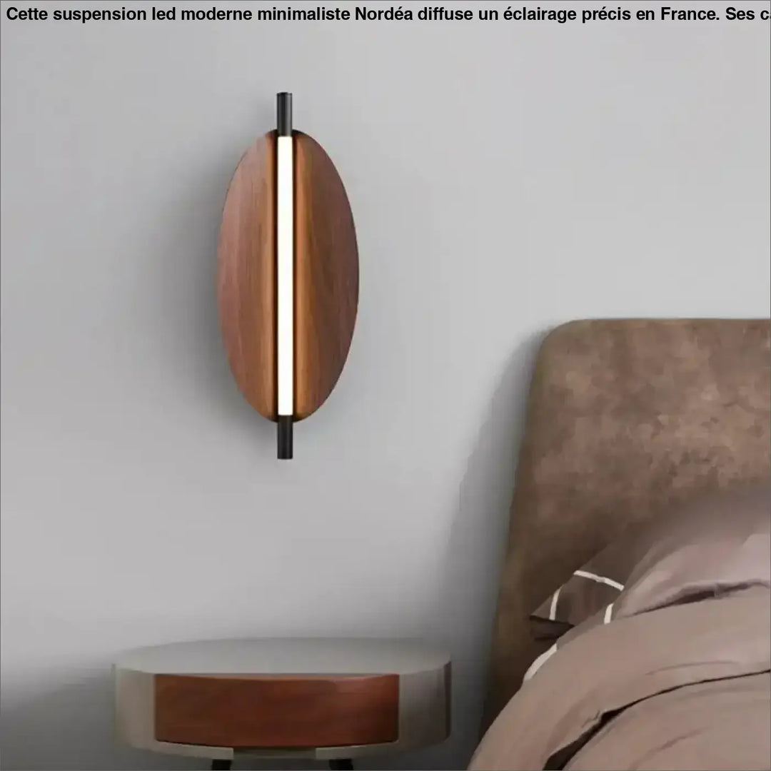 Applique Murale Design Bois Moderne Verticale LED Élégante

