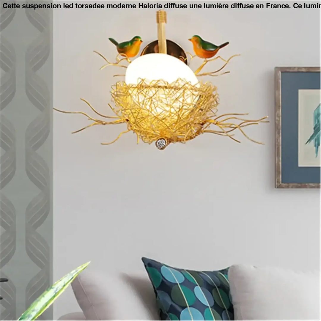 Modern Cottagecore Bird’S-Nest Led Wall Lamp Living Room Bedroom Bedside Stairway Passage Sconces Loft Decor Light