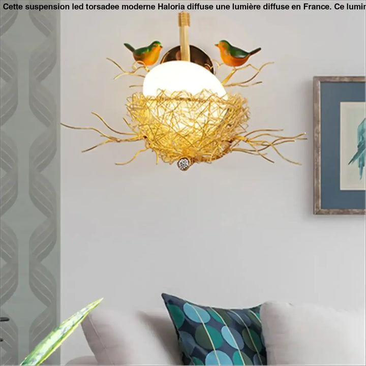Modern Cottagecore Bird’S-Nest Led Wall Lamp Living Room Bedroom Bedside Stairway Passage Sconces Loft Decor Light