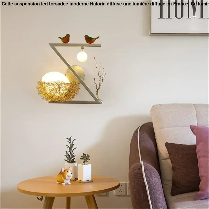 Modern Cottagecore Bird’S-Nest Led Wall Lamp Living Room Bedroom Bedside Stairway Passage Sconces Loft Decor Light