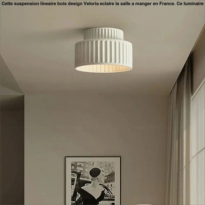 Plafonnier terracotta design côtelé style rétro chic