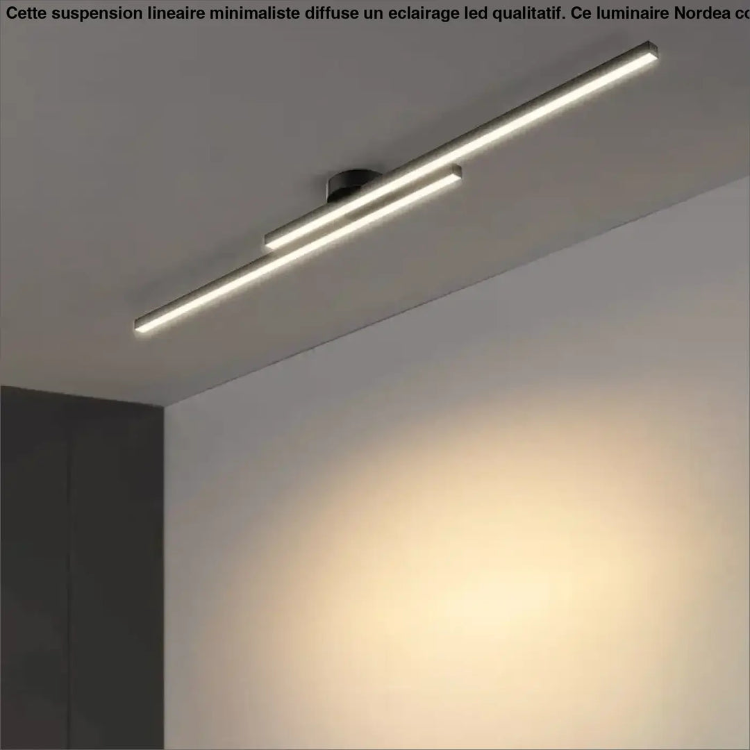 Plafonnier LED Linéaire Noir Orientable Pour Intérieur Moderne