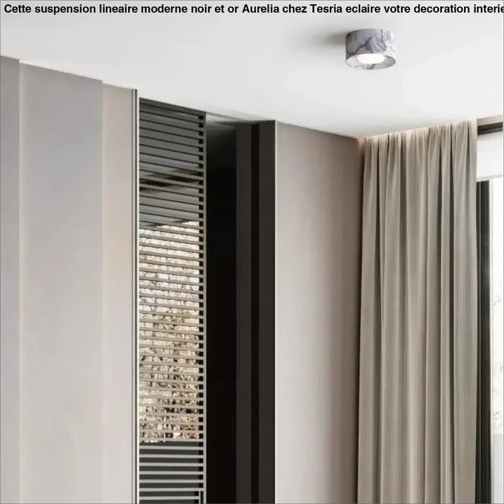 Plafonnier design led compact couleurs marron gris