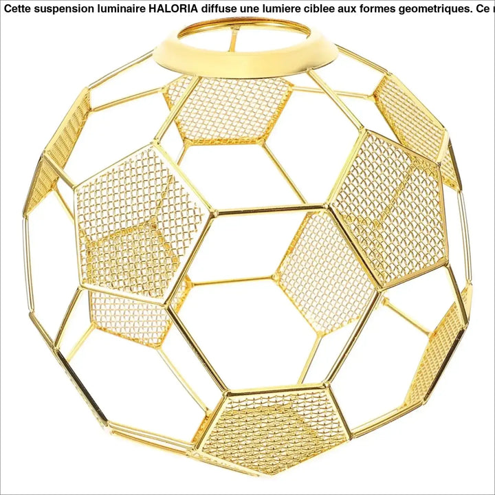 Suspension luminaire arkania en métal doré aux formes hexagonales géométriques élégantes