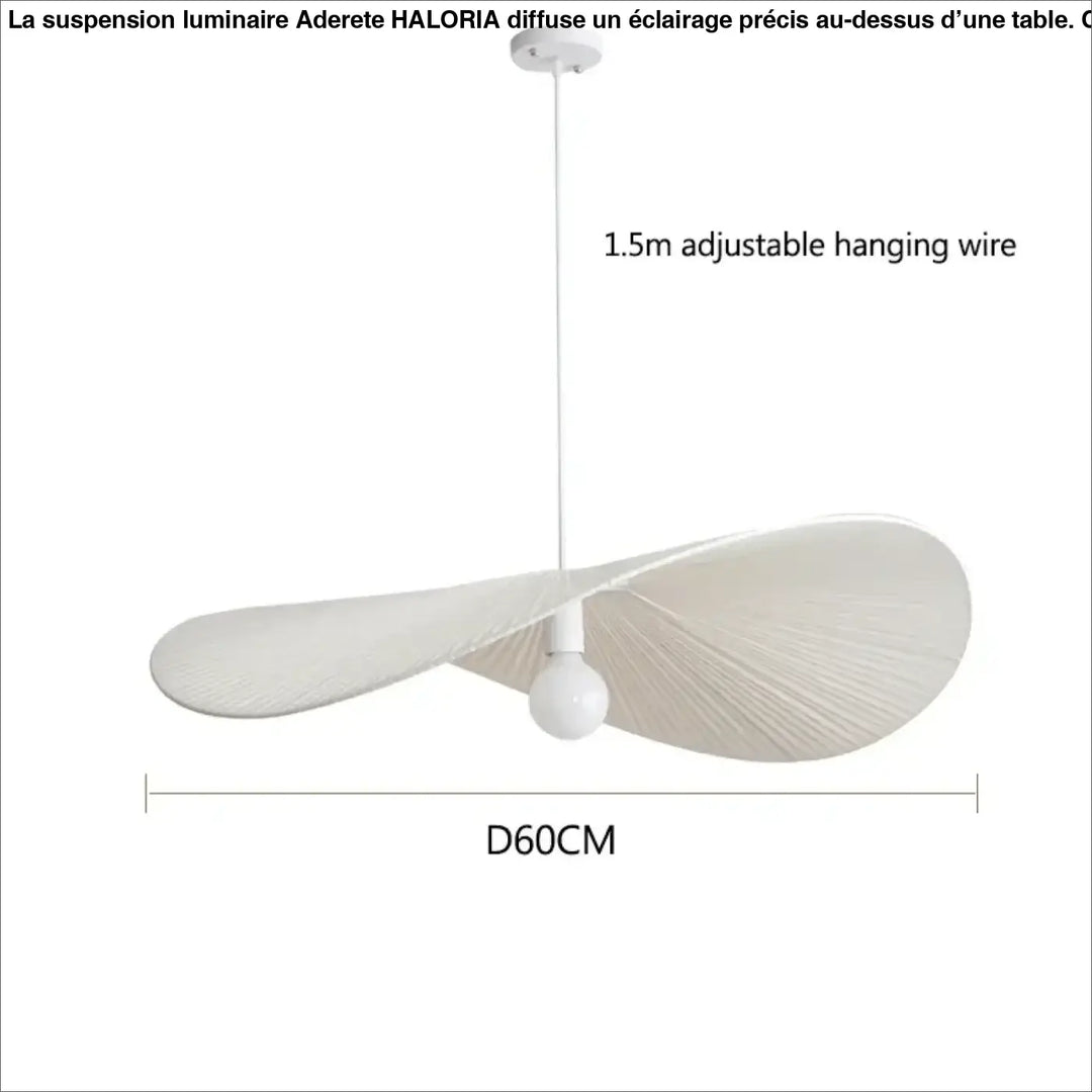Suspension luminaire ondulée style japandi bois clair beige