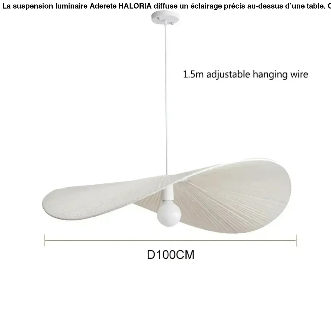 Suspension luminaire ondulée style japandi bois clair beige