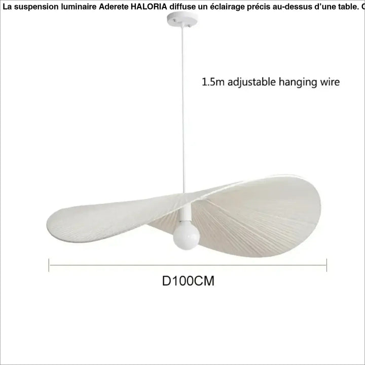 Suspension luminaire ondulée style japandi bois clair beige