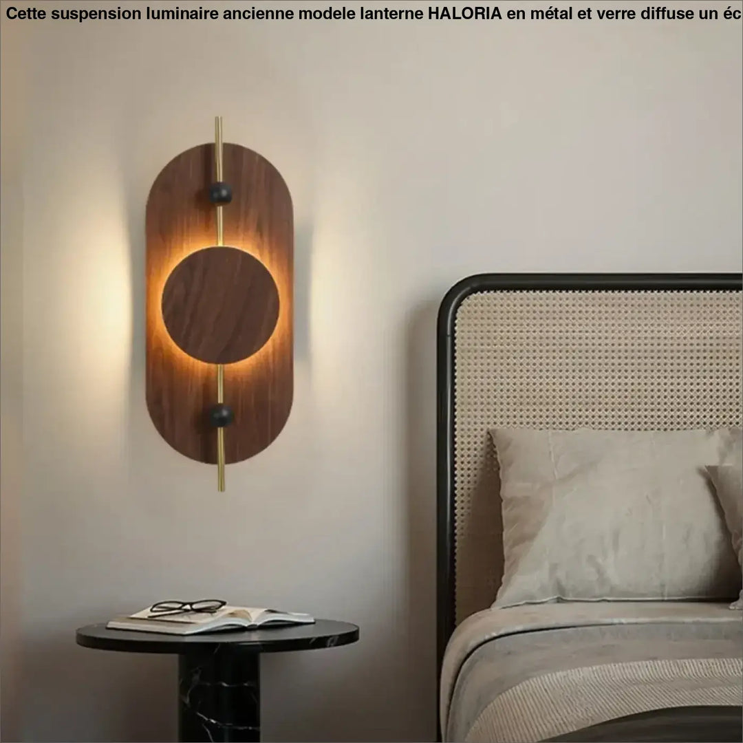 Applique Murale Design Bois Et Métal LED Style Contemporain

