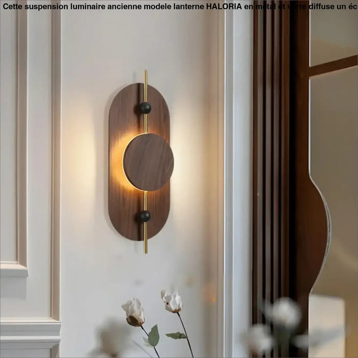 Applique Murale Design Bois Et Métal LED Style Contemporain


