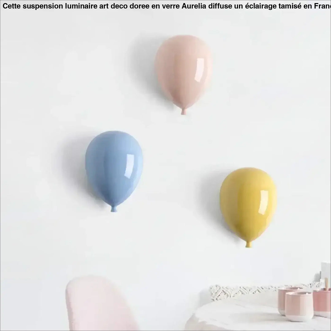 Applique Murale Design Ballon En Céramique Colorée Élégante