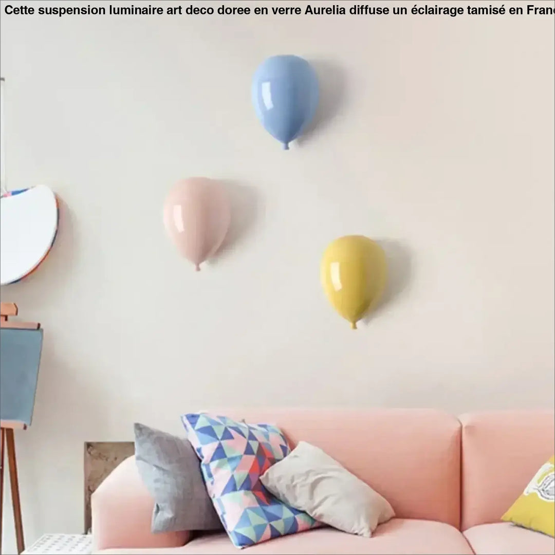 Applique Murale Design Ballon En Céramique Colorée Élégante
