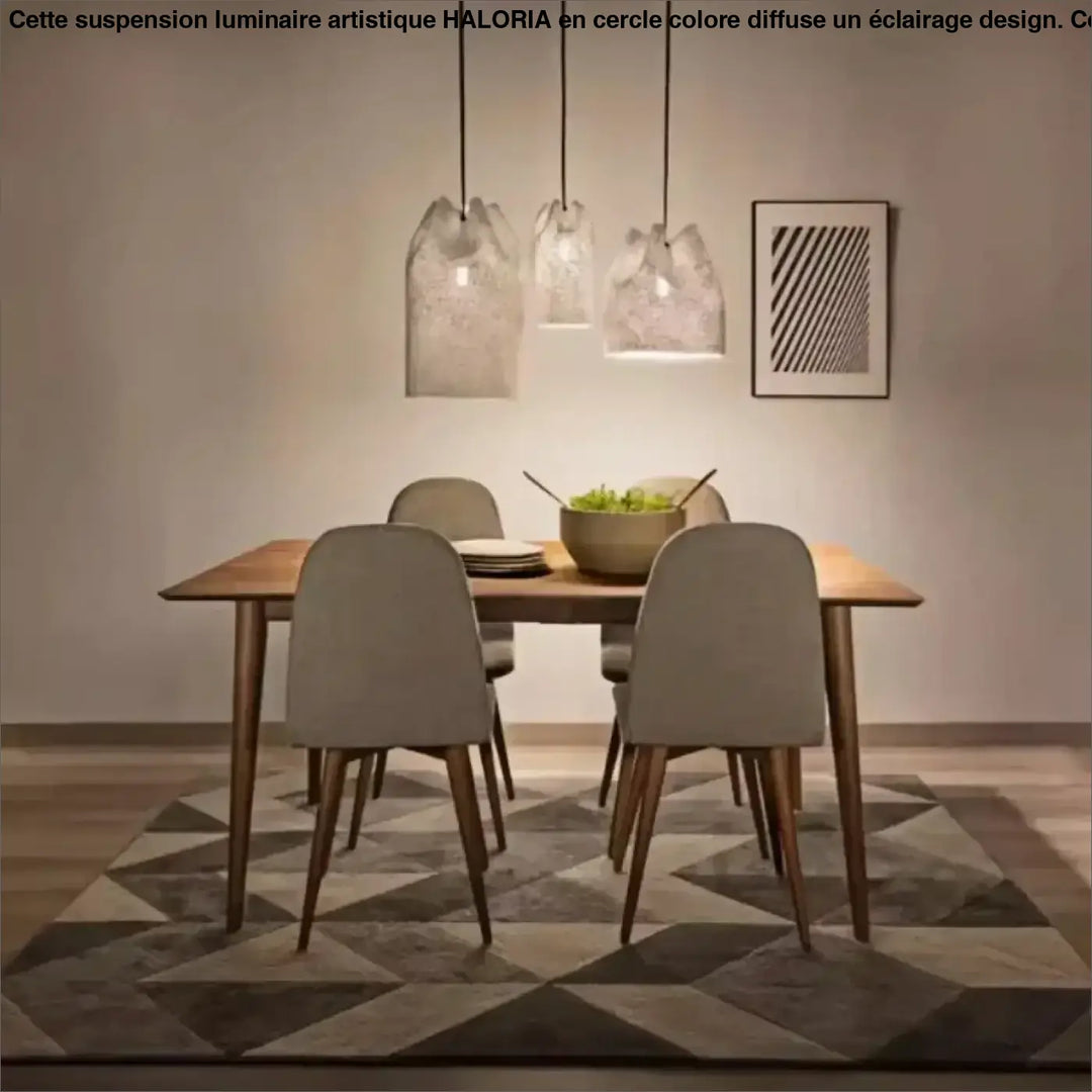 Suspension luminaire design en verre givré blanc élégant