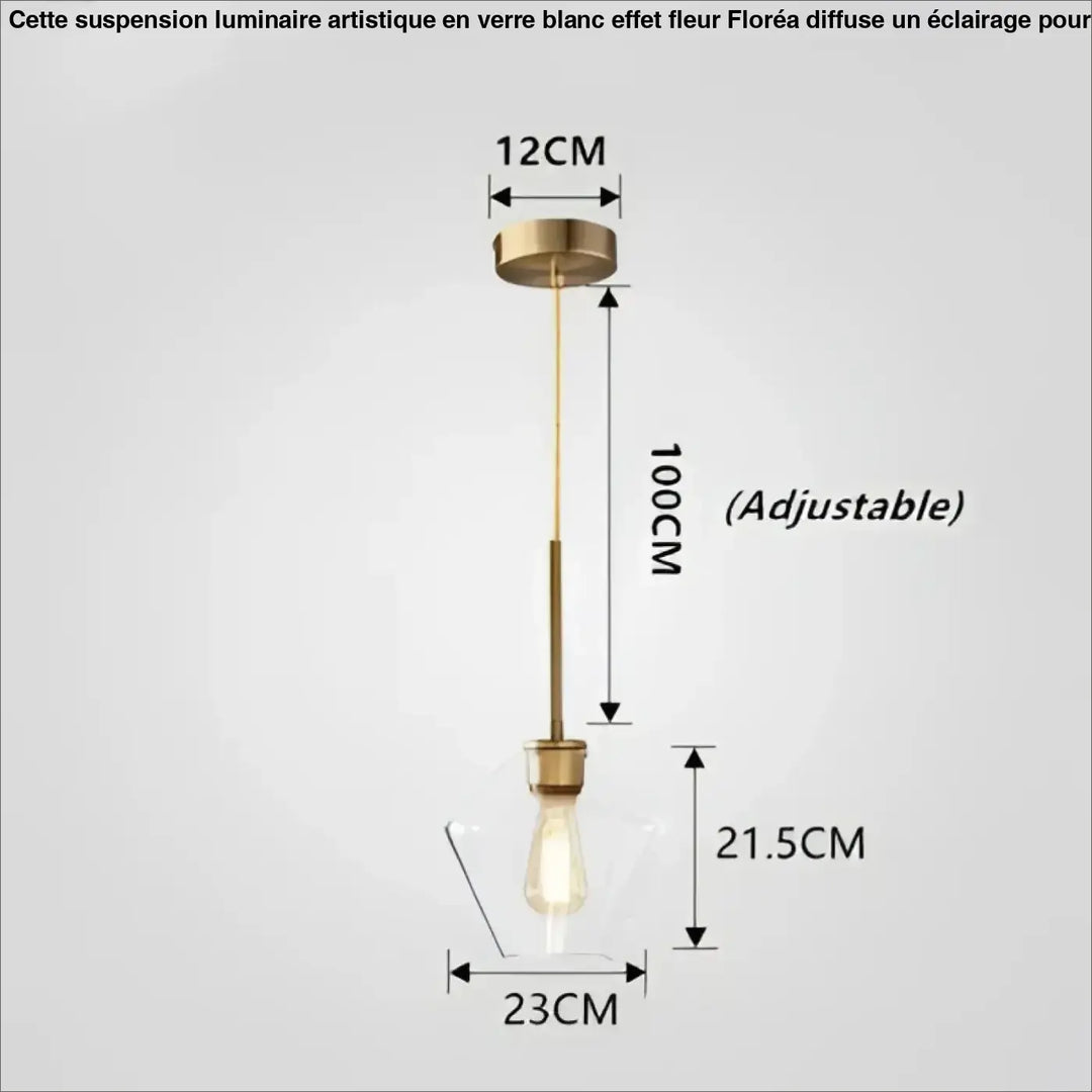 Suspension luminaire en verre transparent design moderne chic