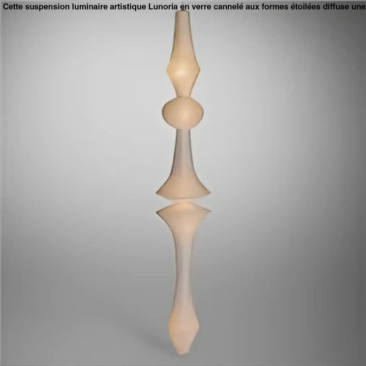 Finial décoratif en bois crème avec design effilé et surface polie pour suspension luminaire contemporaine auralis