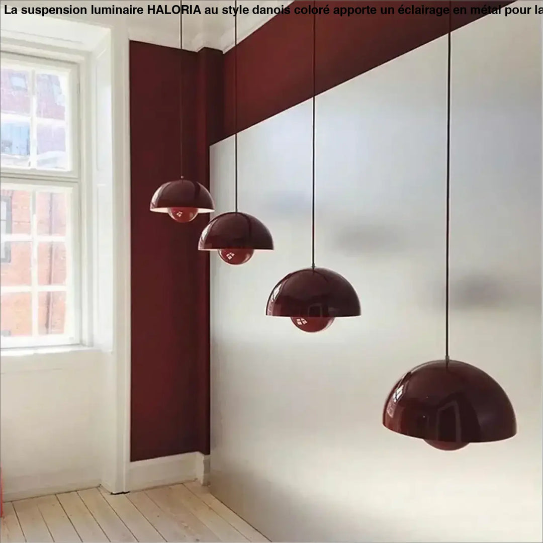 Suspension luminaire au style danois coloré pour cuisine moderne

