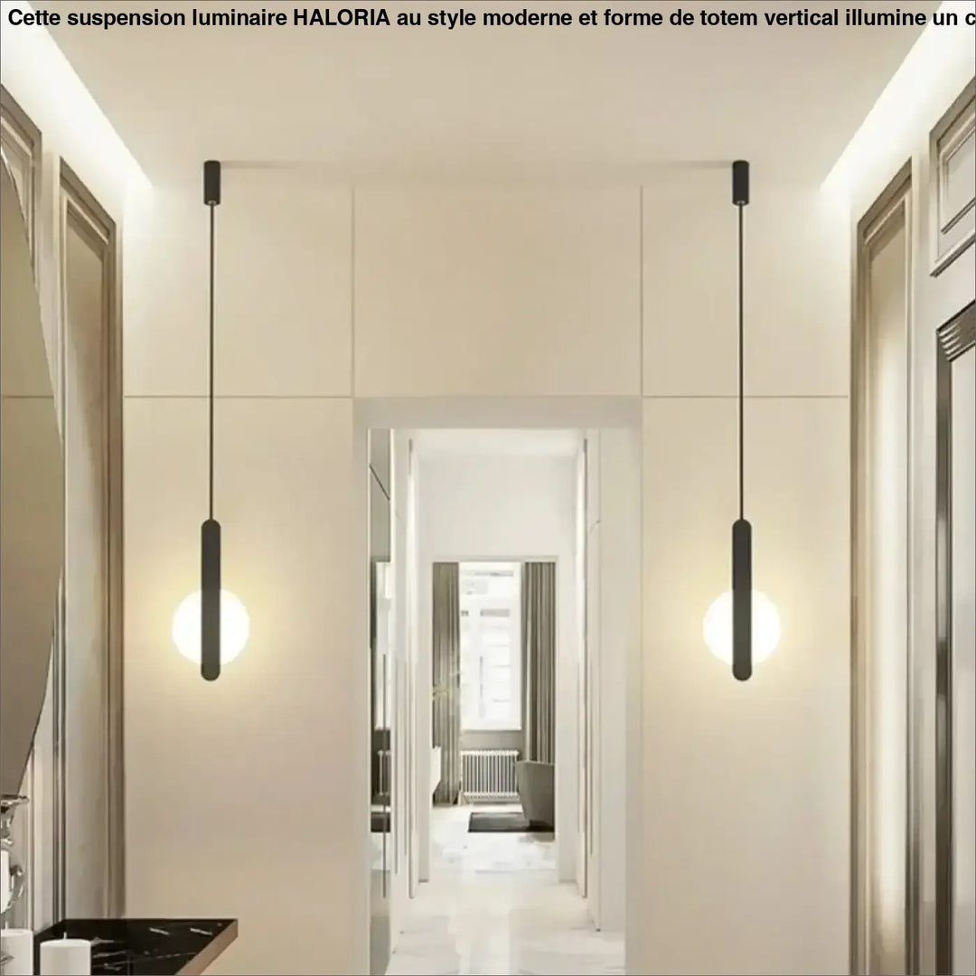 Suspension luminaire design cercle noir style moderne

