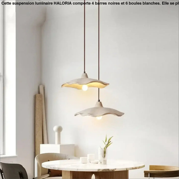 Suspension luminaire blanche avec abat jour plat pour cuisine


