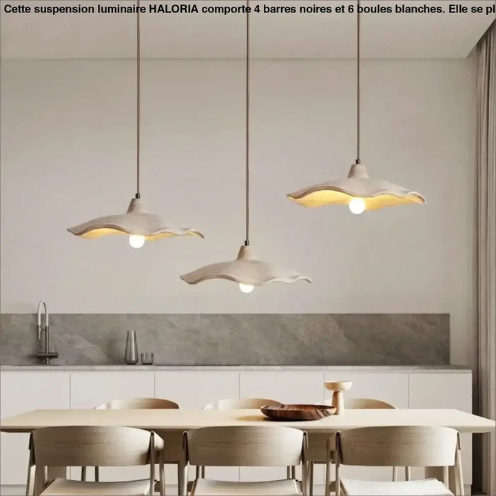 Suspension luminaire blanche avec abat jour plat pour cuisine

