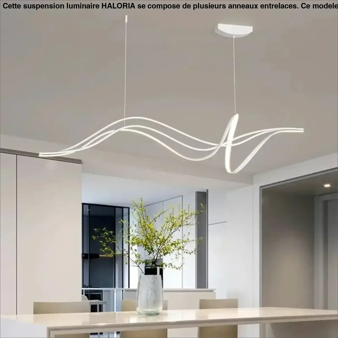 Suspension LED design à forme ondulée moderne et élégant

