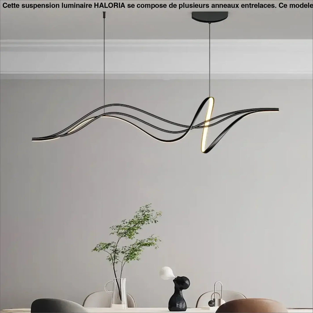 Suspension LED design à forme ondulée moderne et élégant

