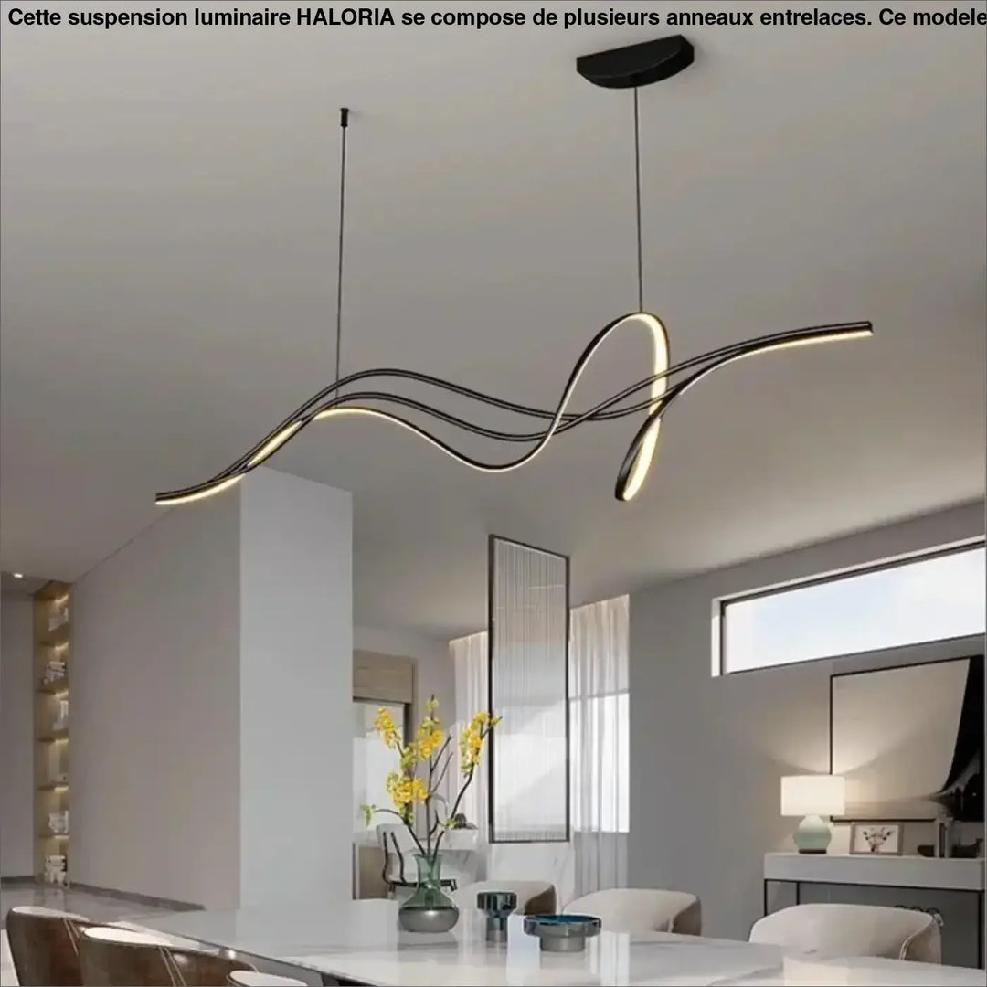 Suspension LED design à forme ondulée moderne et élégant

