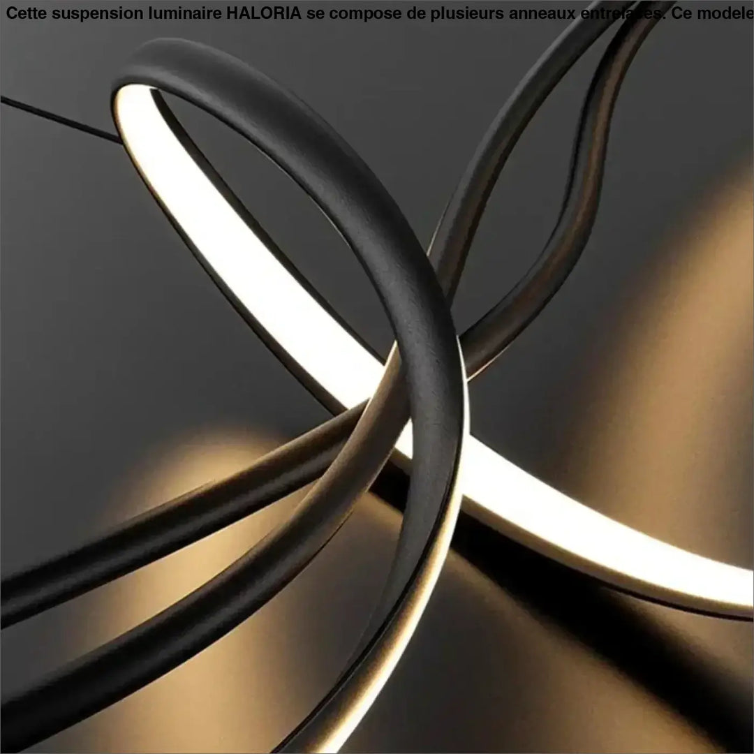 Suspension LED design à forme ondulée moderne et élégant

