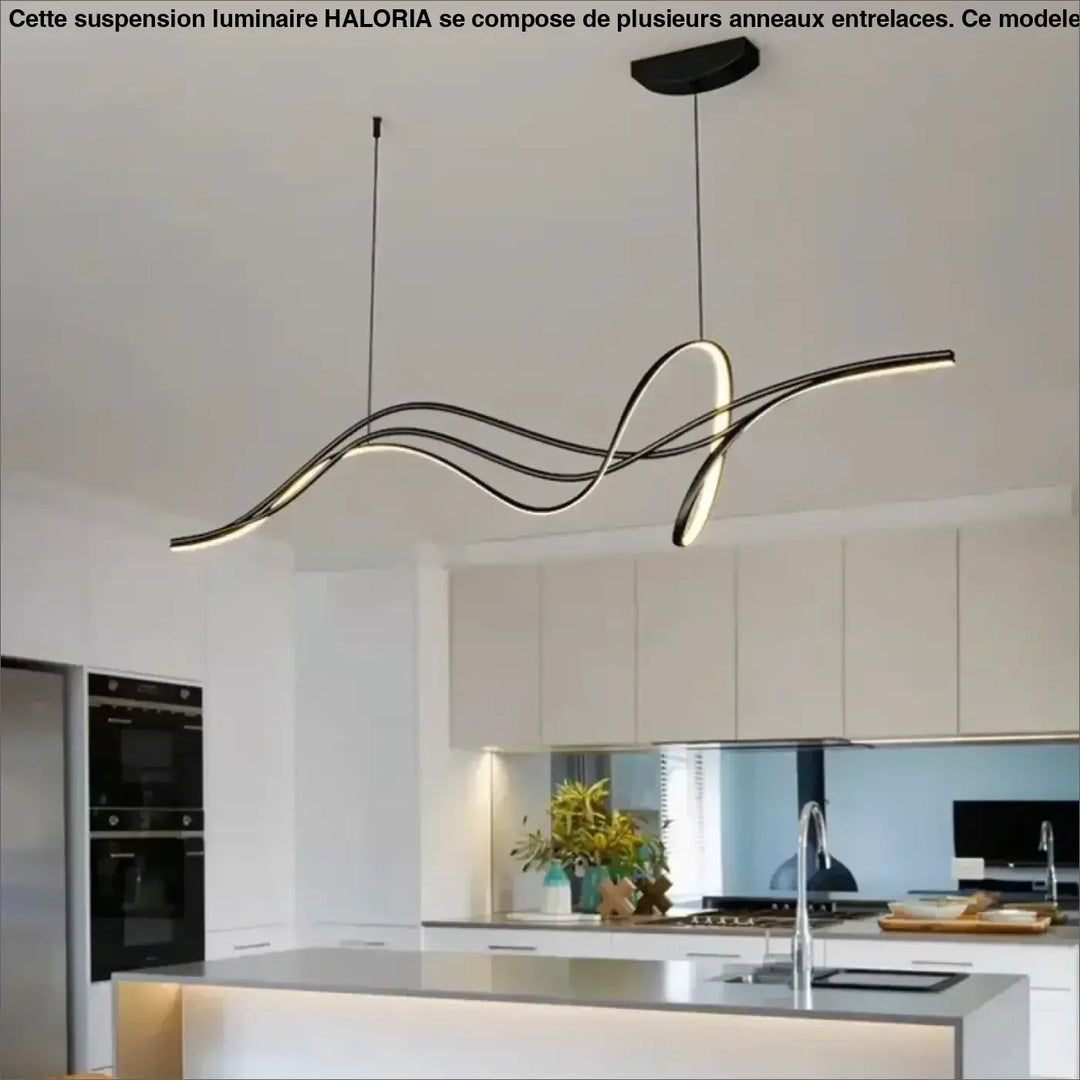Suspension LED design à forme ondulée moderne et élégant

