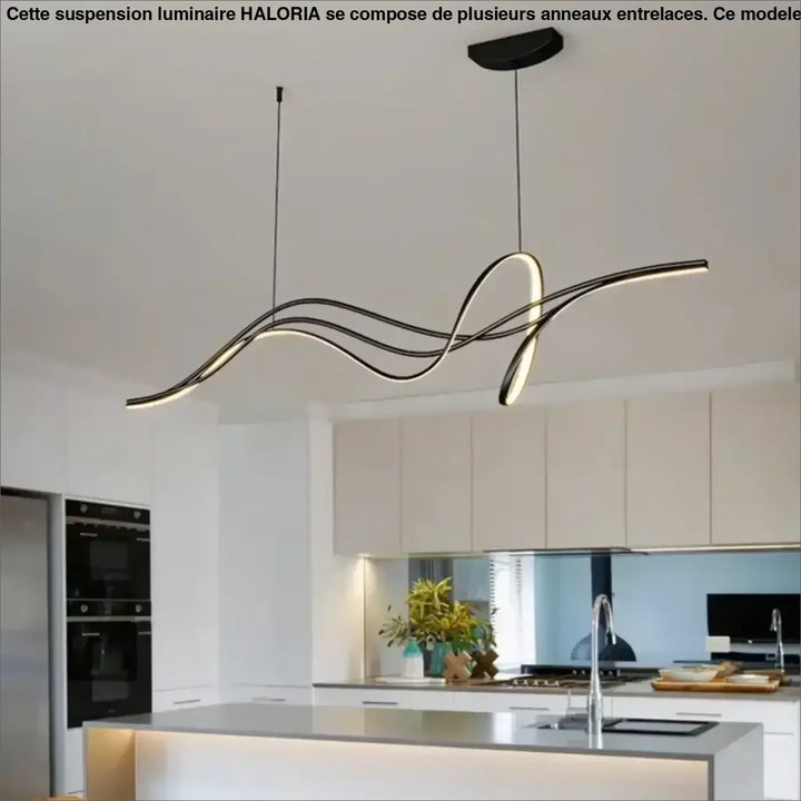 Suspension LED design à forme ondulée moderne et élégant

