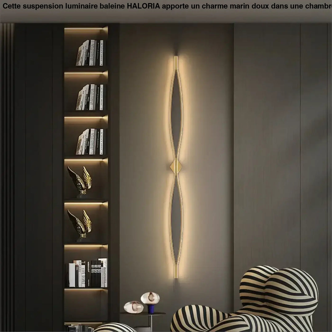 Applique murale alixa dorée en métal avec design torsadé moderne, lumière ambiante chaleureuse idéale salle à manger ou chambre