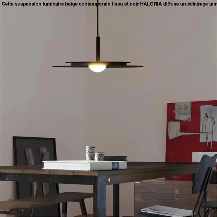 Suspension luminaire moderne disque plat design minimaliste

