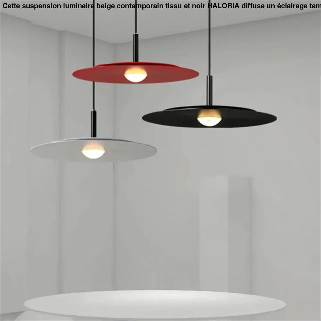 Suspension luminaire moderne disque plat design minimaliste

