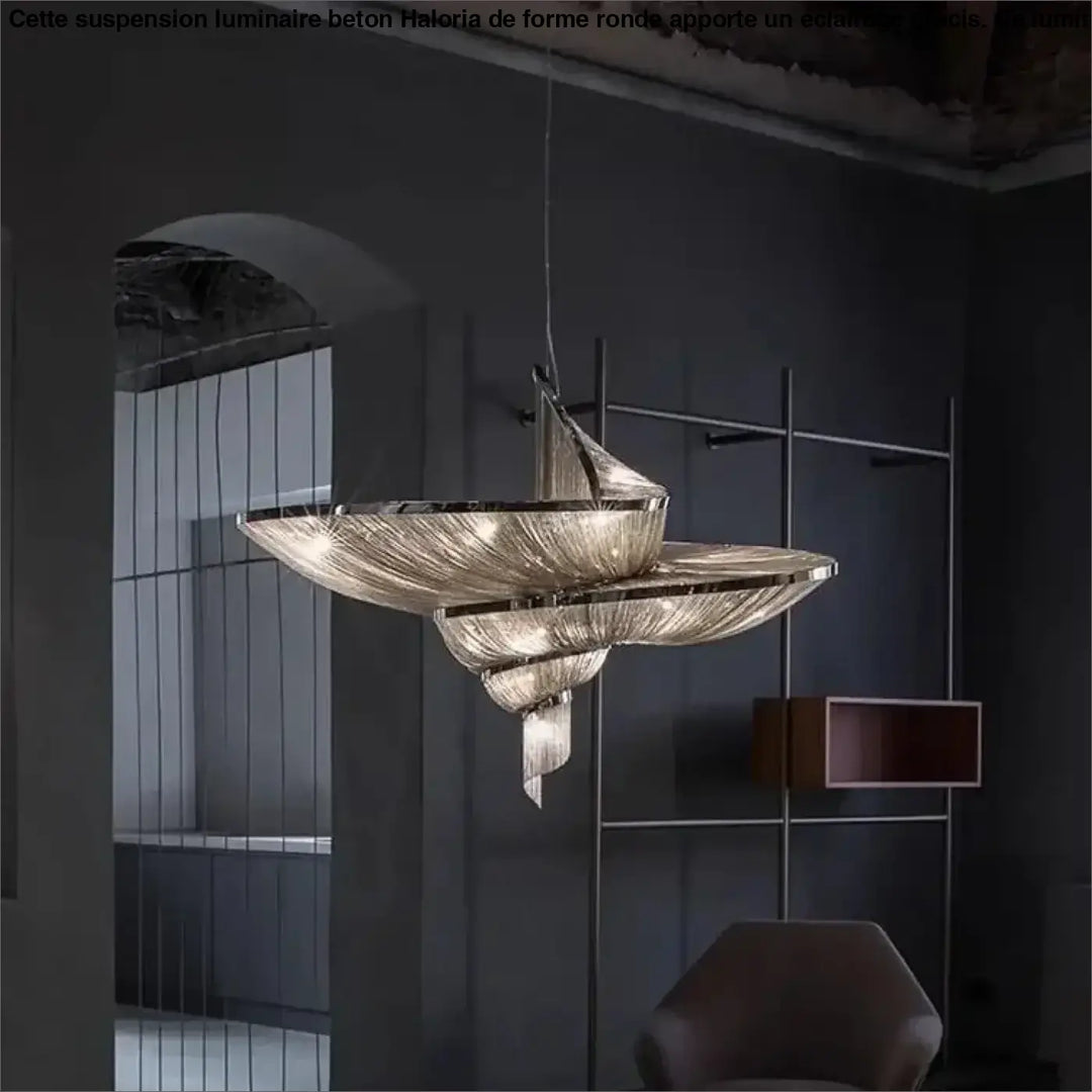 Suspension design cuivre artistique multicouches élégante