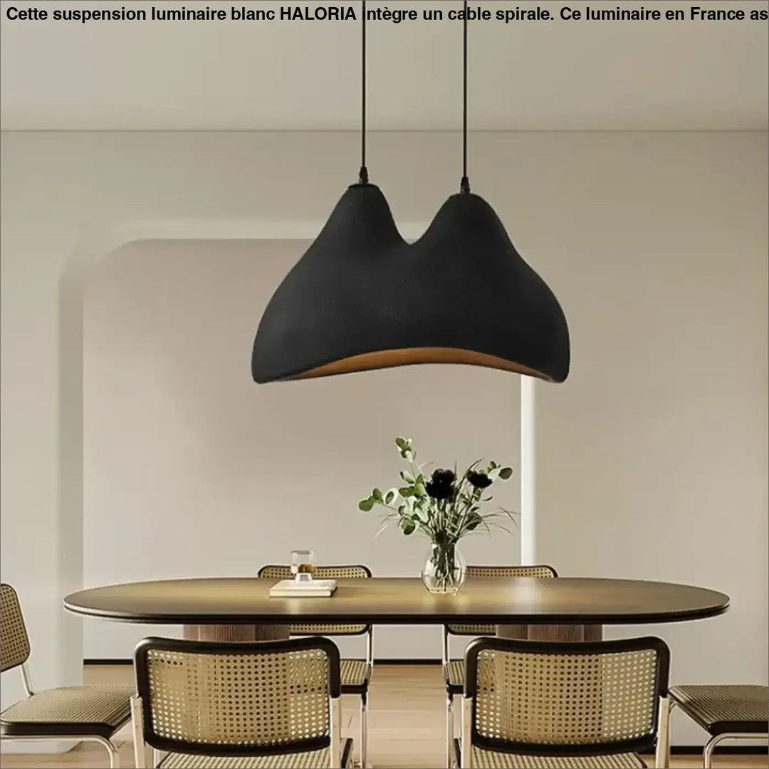 Suspension artistique blanche forme organique moderne design