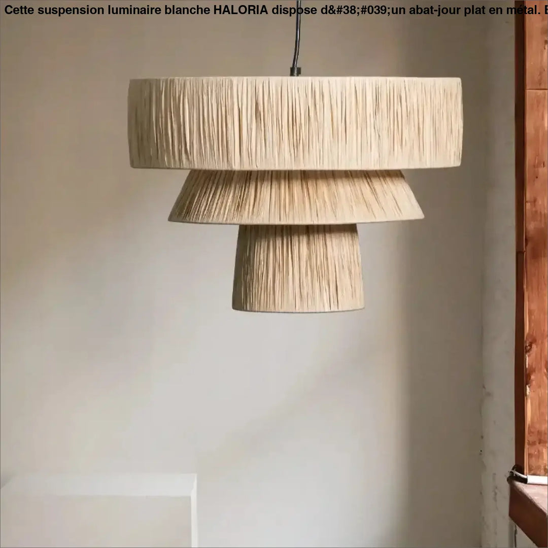 Suspension luminaire en rotin japonais en 3 étages modernes

