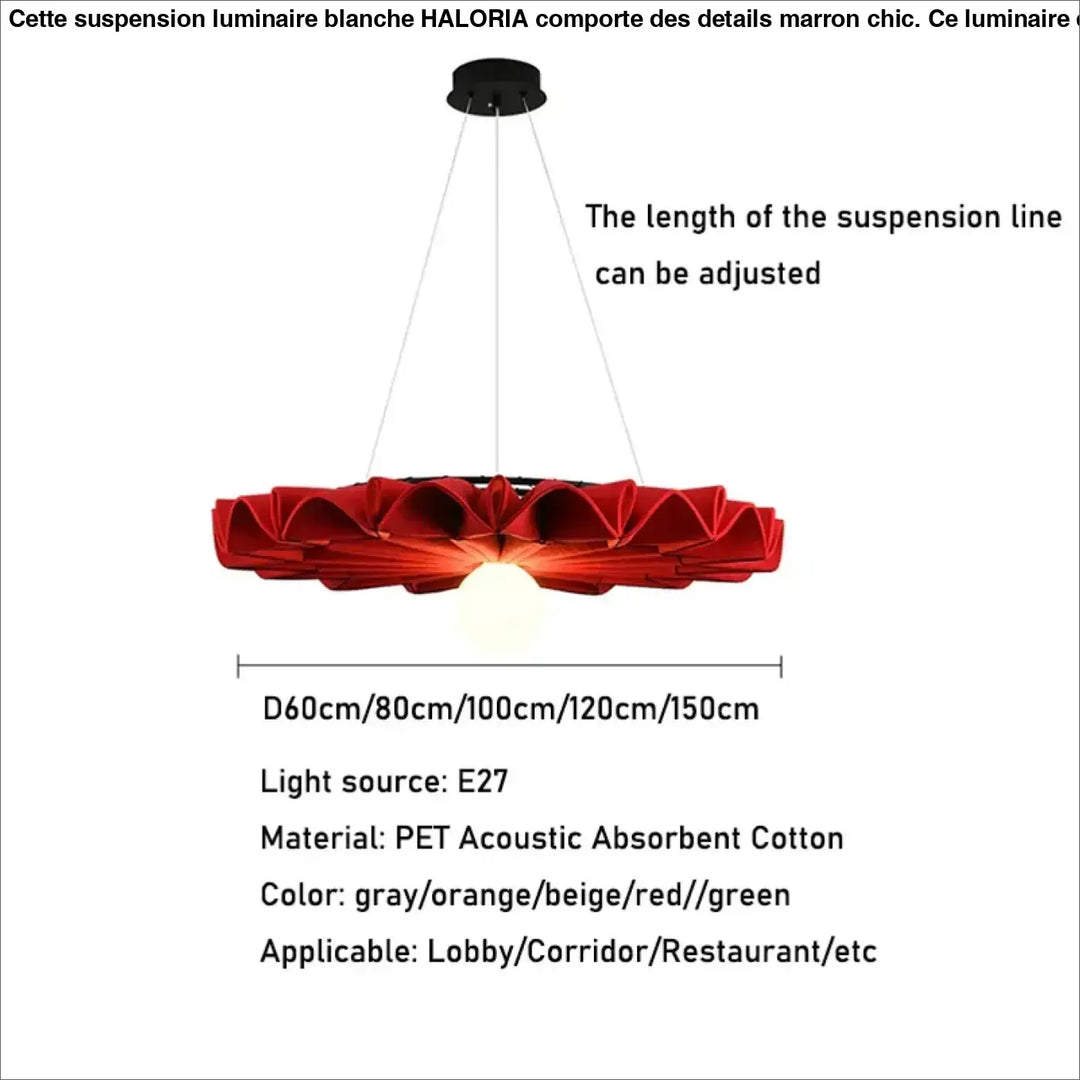 Suspension acoustique design pet anti bruit forme fleur