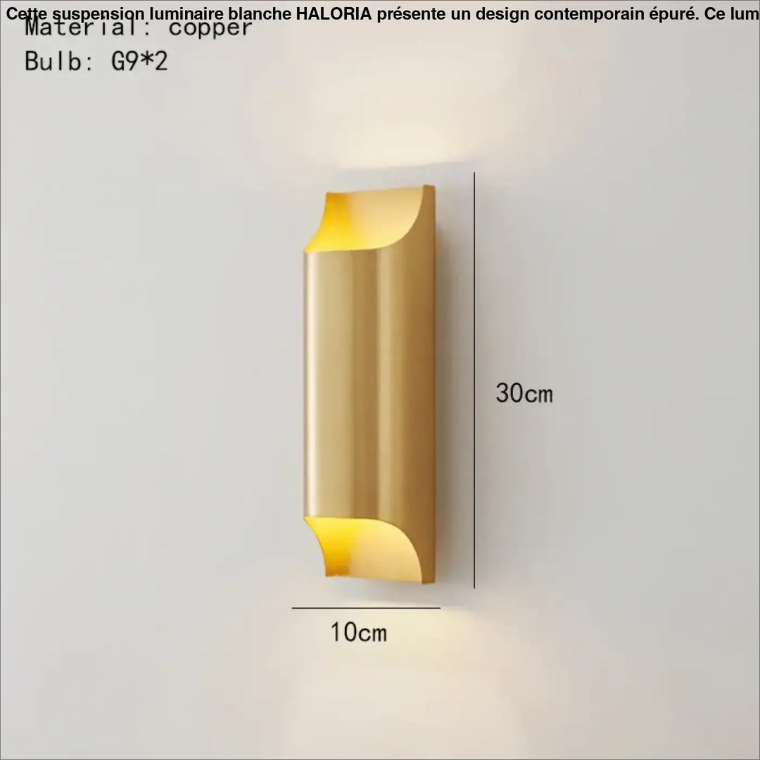 Applique en métal éclairage haut bas noir doré élégant