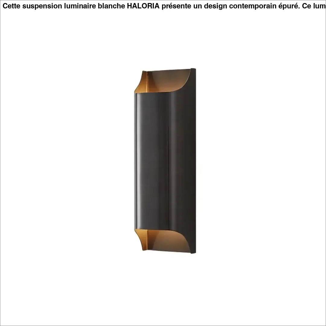 Applique en métal éclairage haut bas noir doré élégant