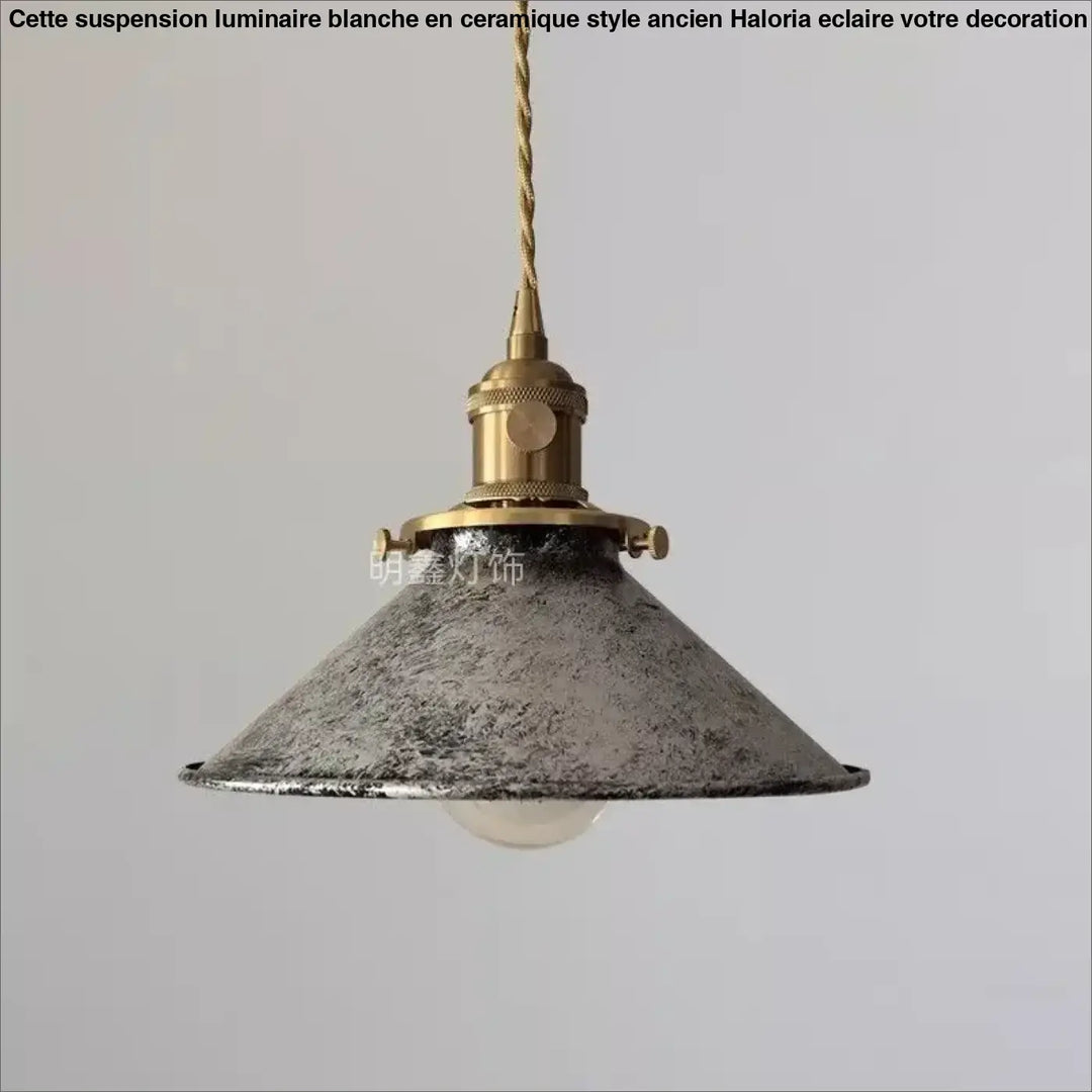 Suspension luminaire vintage design en métal et cuivre élégant