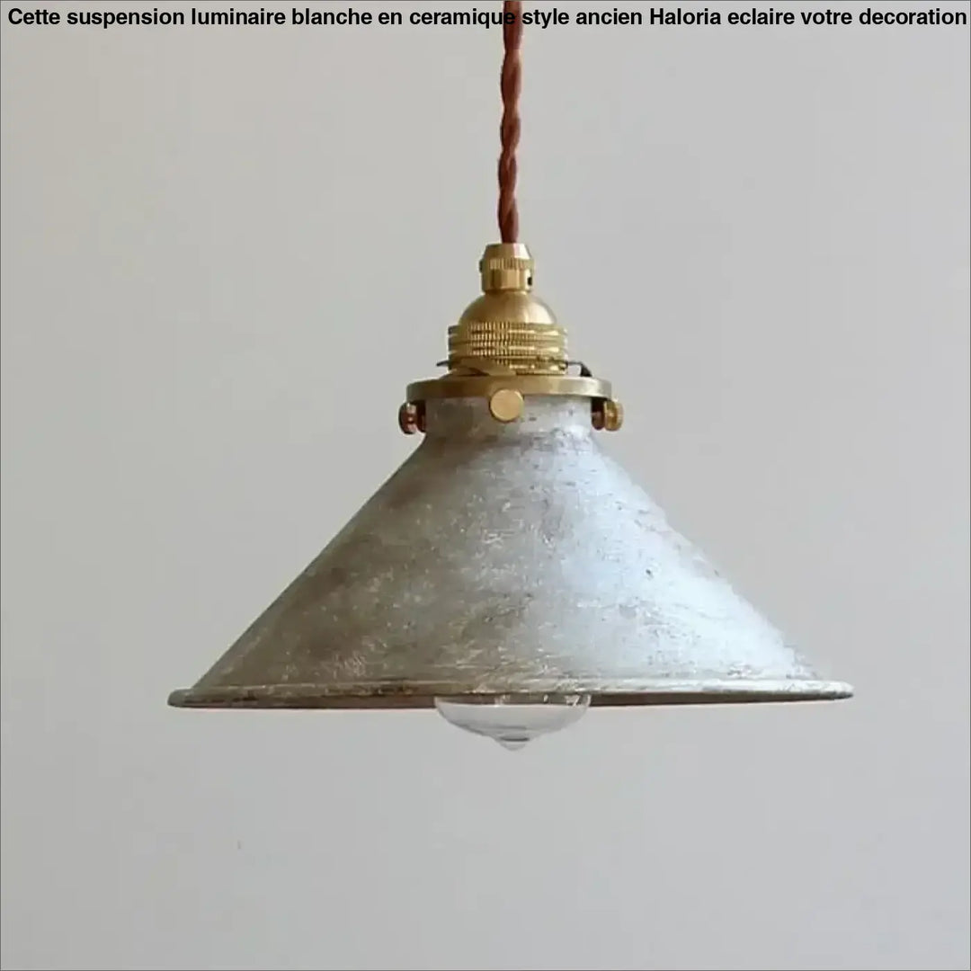 Suspension luminaire vintage design en métal et cuivre élégant
