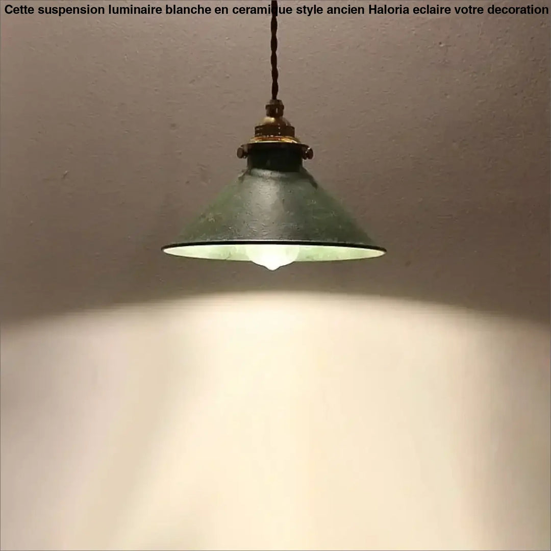 Suspension luminaire vintage design en métal et cuivre élégant