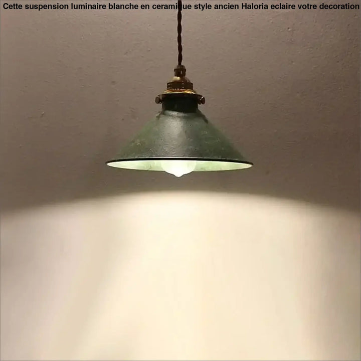 Suspension luminaire vintage design en métal et cuivre élégant
