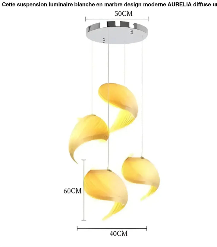 Suspension bois sculptural en forme torsadée élégante lumineuse