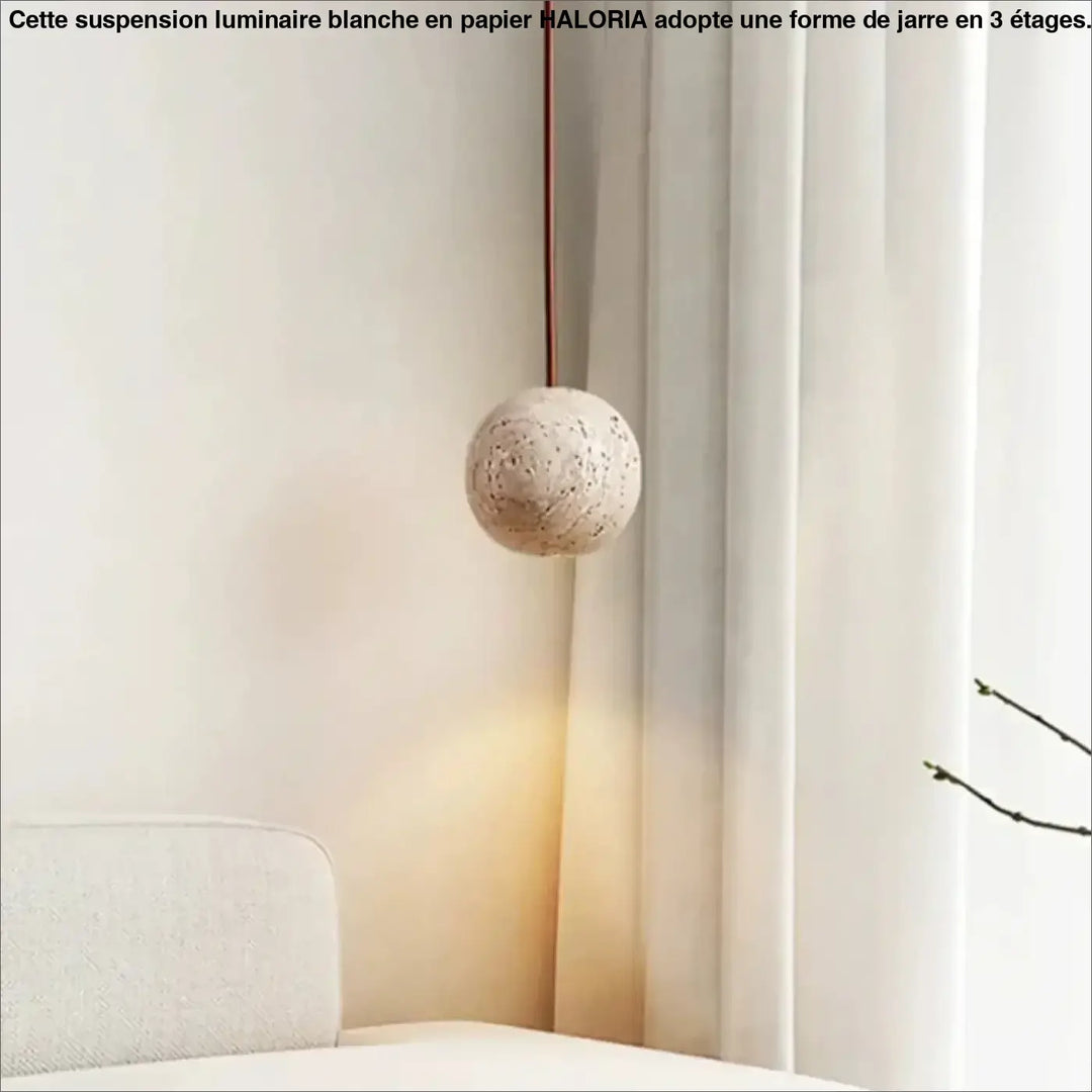 Suspension Globe Béton Terrazzo Design Minimaliste Moderne Épuré