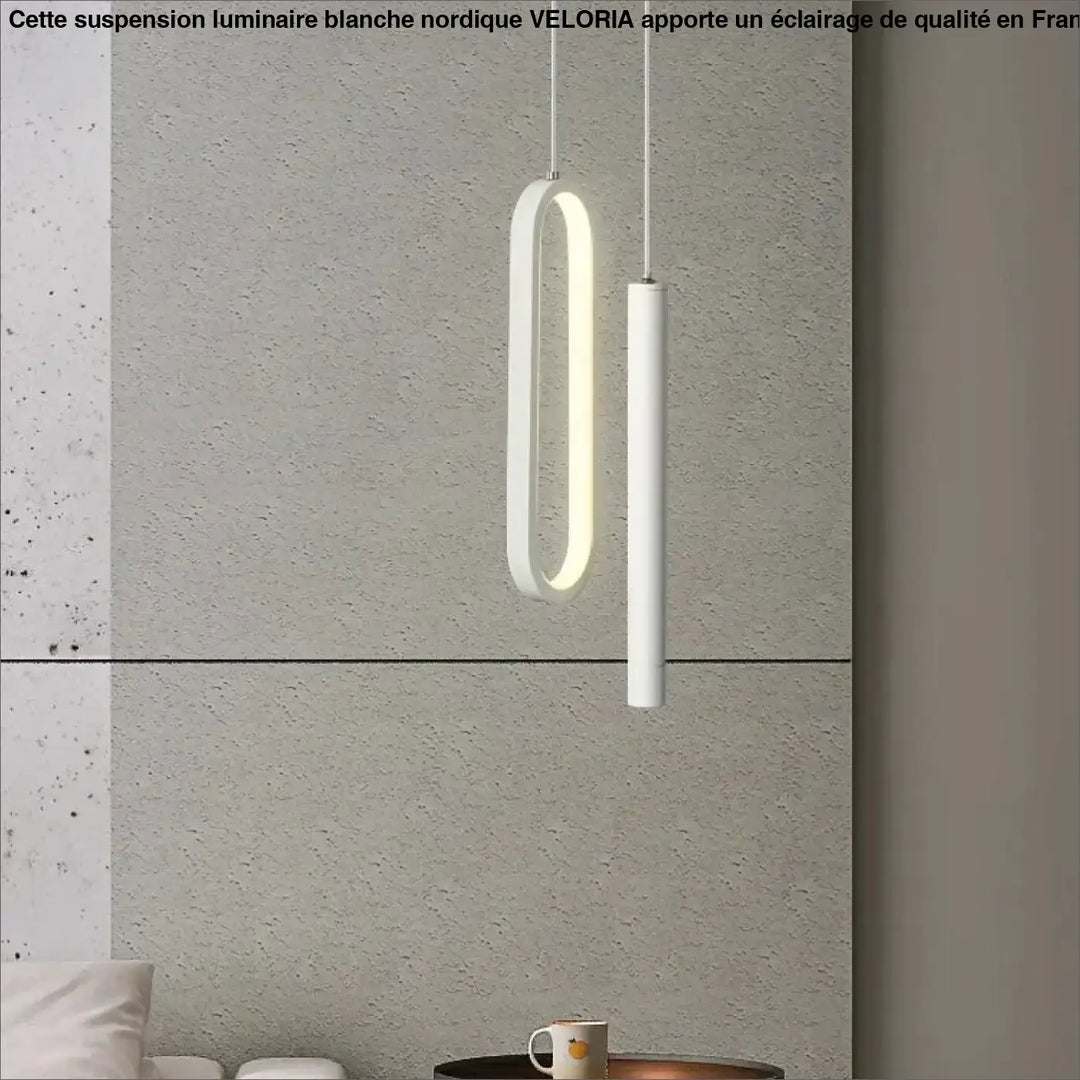 Suspension luminaire blanche nordique pour chambre moderne

