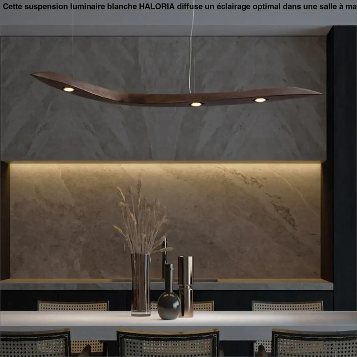 Suspension luminaire en bois massif design moderne et naturel