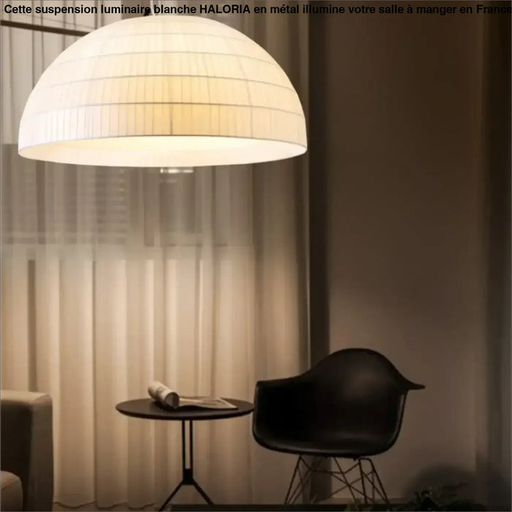 Suspension luminaire blanche pour salle à manger moderne

